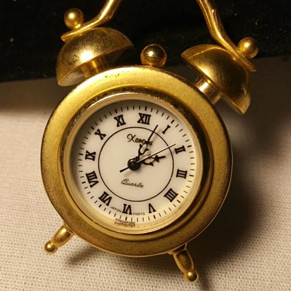 Mantel Carriage Clock  Gold Tone Mini Size - Picture 3 of 5